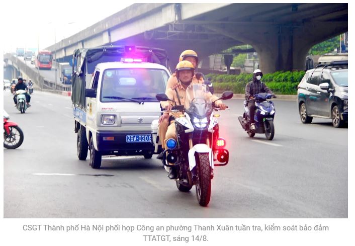 Hà Nội: Công an cấp xã phối hợp tuần tra bảo đảm an toàn giao thông