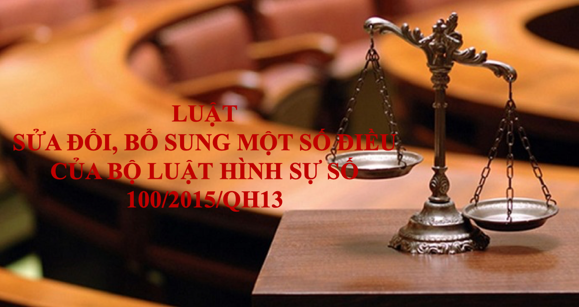 Luật sửa đổi bổ sung một số điều của BLHS 2015